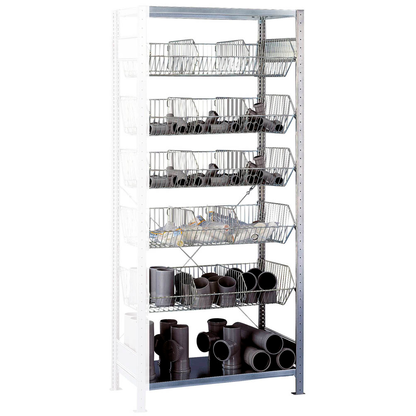 Artikelbild für SCHULTE Anbauregal 13675 silber, verzinkt 100,0 x 50,0 x 230,0 cm, Artikelnummer 855054