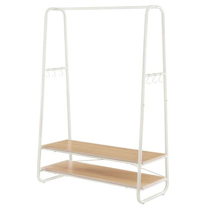 Artikelbild für VASAGLE Kleiderständer braun Metall 6 Haken 100,0 x 160,0 cm, Artikelnummer 290199