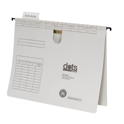 Artikelbild 2 für dots Hängehefter Karton lichtgrau DIN A4 1x kaufmännische Heftung, 50 St., Artikelnummer 538488