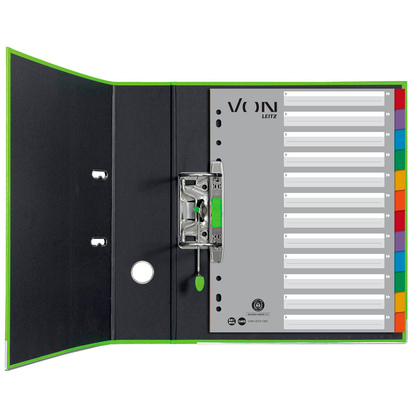 Artikelbild 2 für VON LEITZ Register DIN A4 Vollformat blanko grau-weiß 12-teilig, 1 Satz, Artikelnummer 635908