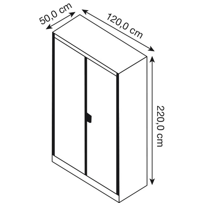 Artikelbild 2 für mauser Stahlschrank BF5/22-12STG 9010/9010 reinweiß 5 Fachböden 120,0 x 50,0 x 220,0 cm, aufgebaut, 1 St., Artikelnummer 600637