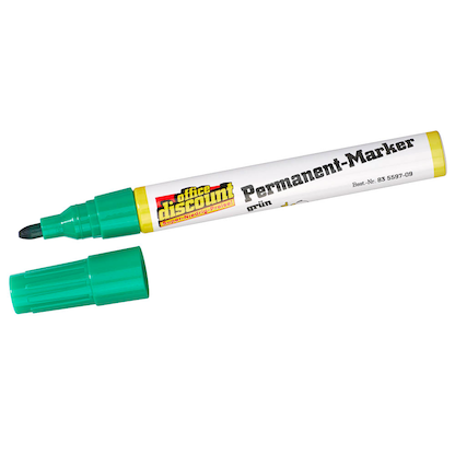 Artikelbild für office discount Permanentmarker grün 1,5 - 3,0 mm, 1 St., Artikelnummer 835597