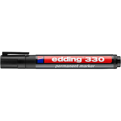 Artikelbild 5 für edding 330 Permanentmarker schwarz 1,0 - 5,0 mm, 10 St., Artikelnummer 420109