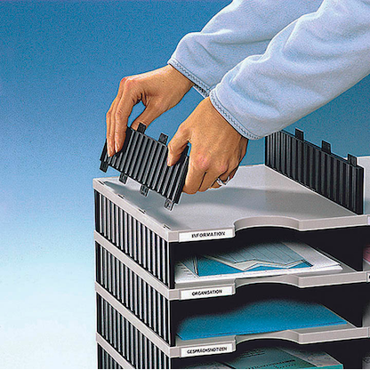 Artikelbild 2 für styro Sortierstation Styrodoc grau/schwarz mit 12 Fächern, Artikelnummer 435750