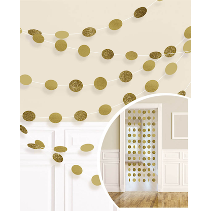 Artikelbild für amscan® Hängegirlanden Glitzer gold 6 St., Artikelnummer 995757