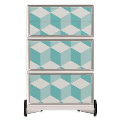 Artikelbild 3 für PAPERFLOW easyBox Vintage Rollcontainer weiß, bunt 60971 4 Auszüge 39,0 x 43,6 x 64,2 cm, Artikelnummer 215317