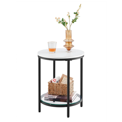 Artikelbild für VASAGLE Beistelltisch rund Spanplatte weiß 45,0 x 45,0 x 55,0 cm, 1 St., Artikelnummer 290538