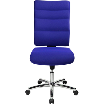 Artikelbild 2 für office discount Bürostuhl Unni Med Deluxe Stoff blau, Gestell chrom, Artikelnummer 367971