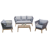 Artikelbild 1 für Sunny Smart® Loungegruppe Astoria hellgrau, antikbraun Metall, 14-teilig, Artikelnummer 308488