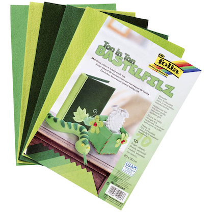 Artikelbild für folia Bastelfilz grün 10 Bogen, Artikelnummer 816393