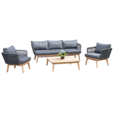 Artikelbild 1 für Sunny Smart® Loungegruppe Bridgeport dunkelgrau, natur Metall, 14-teilig, Artikelnummer 308949