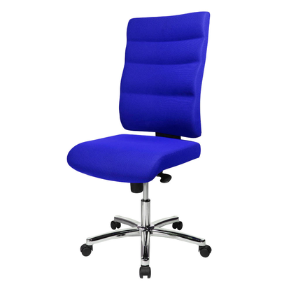 Artikelbild 3 für office discount Bürostuhl Unni Med Deluxe Stoff blau, Gestell chrom, Artikelnummer 367971