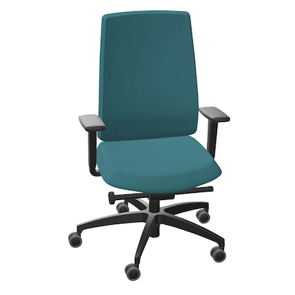 Artikelbild für Dauphin Bürostuhl Indeed operator Stoff grün, Gestell schwarz, Artikelnummer 124986