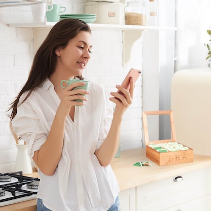 Artikelbild 6 für relaxdays Teebox braun 22,0 x 22,0 cm, 1 St., Artikelnummer 400711