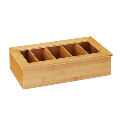Artikelbild 7 für relaxdays Teebox braun 37,0 x 20,0 cm, 1 St., Artikelnummer 401293
