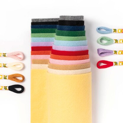 Artikelbild 3 für folia Bastelfilz-Set Rainbow 36-tlg. mehrfarbig, Artikelnummer 130647