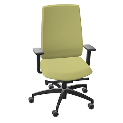 Artikelbild für Dauphin Bürostuhl Indeed operator Stoff grün, Gestell schwarz, Artikelnummer 125569