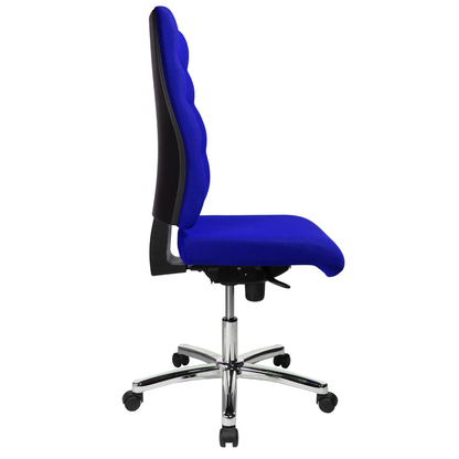 Artikelbild 4 für office discount Bürostuhl Unni Med Deluxe Stoff blau, Gestell chrom, Artikelnummer 367971