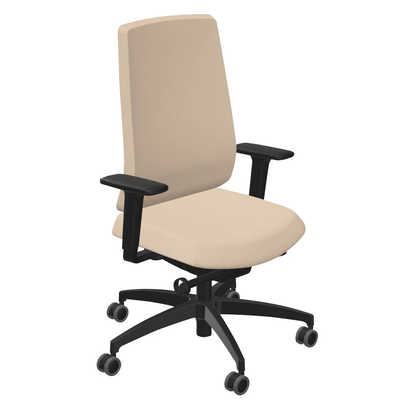 Artikelbild 2 für Dauphin Bürostuhl Indeed operator Stoff beige, Gestell schwarz, Artikelnummer 125589