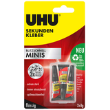 Artikelbild 1 für UHU Minis Sekundenkleber 3x 1,0 g, 3 St., Artikelnummer 459958