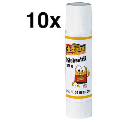 Artikelbild für AKTION: office discount Klebestift 20,0 g, 10 St., Artikelnummer 955393