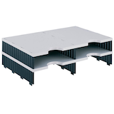 Artikelbild 1 für styro Sortierstation Styrodoc grau/schwarz mit 4 Fächern, Artikelnummer 444893