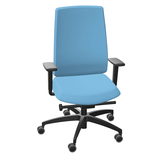 Artikelbild 1 für Dauphin Bürostuhl Indeed operator Stoff blau, Gestell schwarz, Artikelnummer 125629