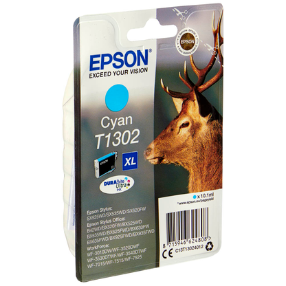 Artikelbild 2 für EPSON T1302XL (Hirsch) cyan Druckerpatrone, Artikelnummer 546085