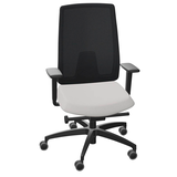 Artikelbild 1 für Dauphin Bürostuhl Indeed mesh Stoff grau, Gestell schwarz, Artikelnummer 125977