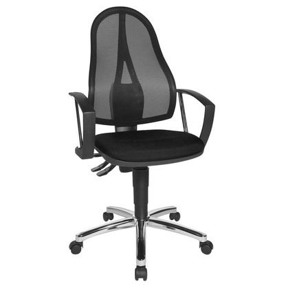 Artikelbild für Topstar Bürostuhl Point 60 Netz Plus, G200 Stoff schwarz, Gestell chrom, Artikelnummer 383109