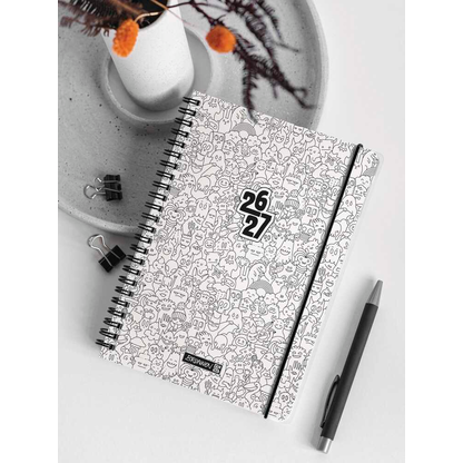 Artikelbild 6 für BRUNNEN Schülerkalender ZENart 2026/2027 weiß, grau, 1 St., Artikelnummer 804969