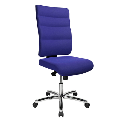 Artikelbild für office discount Bürostuhl Unni Med Deluxe Stoff blau, Gestell chrom, Artikelnummer 367971