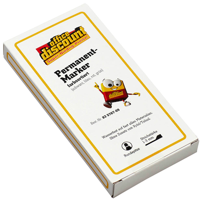 Artikelbild 2 für office discount Permanentmarker farbsortiert 1,5 - 3,0 mm, 4 St., Artikelnummer 835787