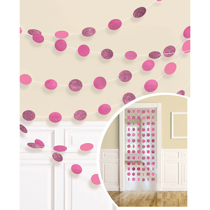 Artikelbild für amscan® Hängegirlanden Glitzer pink 6 St., Artikelnummer 995664