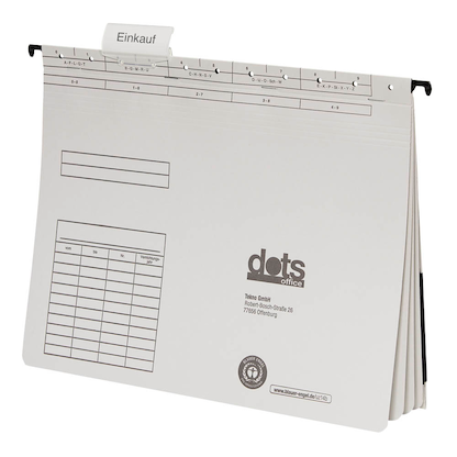 Artikelbild 10 für AKTION: dots Personalhefter Karton lichtgrau DIN A4 4x kaufmännische Heftung, 10 St., Artikelnummer 389585