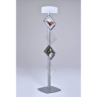 Artikelbild 5 für update displays Prospektständer silber DIN A4 4 Fächer 45,0 x 45,0 x 192,0 cm, 1 St., Artikelnummer 563458