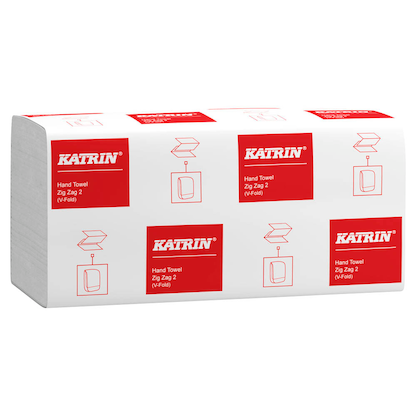 Artikelbild für KATRIN Papierhandtücher 35588 Zick-Zack-Falzung 2-lagig 4.000 Tücher, Artikelnummer 492811