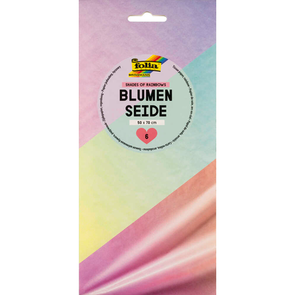 Artikelbild für folia Seidenpapier Blumenseide SHADES OF RAINBOWS mehrfarbig, 50,0 x 70,0 cm, Artikelnummer 775949
