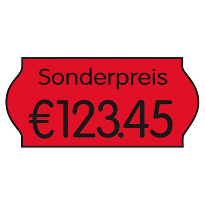 Artikelbild für CreenLine Preisetiketten leuchtrot permanent 22,0 x 12,0 mm, 18 Rollen, Artikelnummer 176786