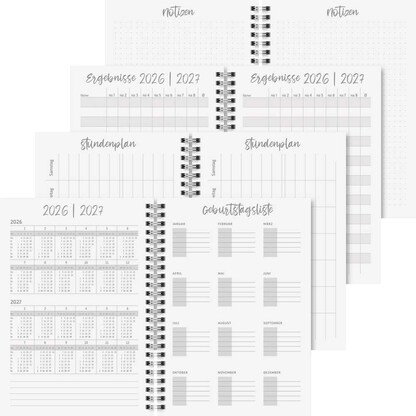 Artikelbild 7 für BRUNNEN Schülerkalender Ocean 2026/2027 mehrfarbig: blau, gold, 1 St., Artikelnummer 805057