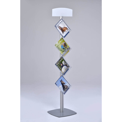 Artikelbild 6 für update displays Prospektständer silber DIN A4 4 Fächer 45,0 x 45,0 x 192,0 cm, 1 St., Artikelnummer 563458