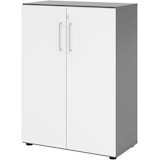 Artikelbild 1 für HAMMERBACHER Aktenschrank Popular, V938T3/G/W/BS grafit, weiß 2 Fachböden 80,0 x 42,0 x 110,0 cm, Artikelnummer 991414