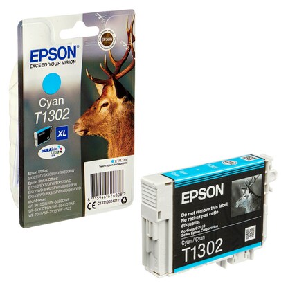 Artikelbild für EPSON T1302XL (Hirsch) cyan Druckerpatrone, Artikelnummer 546085