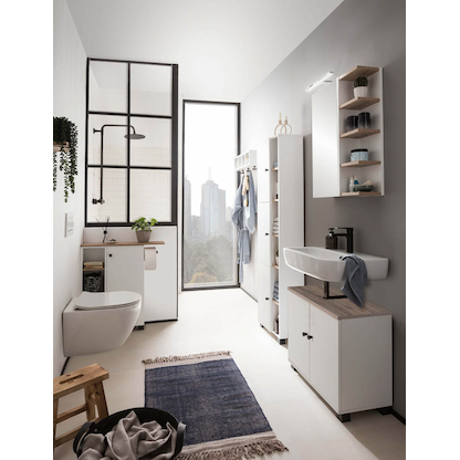 Artikelbild 4 für MÖBELPARTNER Hängeregal Lugo 157369 weiß 59,8 x 17,6 x 16,2 cm, Artikelnummer 323638