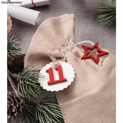 Artikelbild 4 für Rayher Holz-Streudeko natur, rot, weiß Stern, 17 St., Artikelnummer 433549