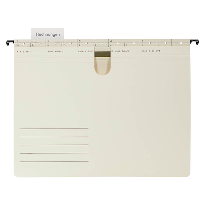 Artikelbild 3 für Hängehefter Karton chamois DIN A4 1x kaufmännische Heftung, 50 St., Artikelnummer 182378