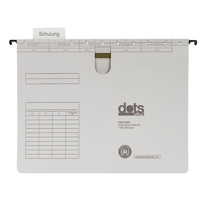 Artikelbild 3 für dots Hängehefter Karton lichtgrau DIN A4 1x kaufmännische Heftung, 50 St., Artikelnummer 538488