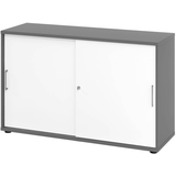 Artikelbild 1 für HAMMERBACHER Schiebetürenschrank Popular, V1752S/G/W/BS grafit, weiß 1 Fachboden 120,0 x 40,0 x 74,8 cm, Artikelnummer 991568