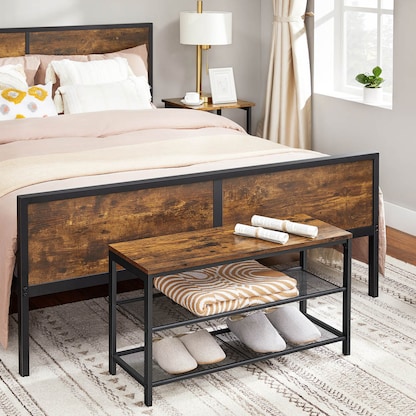 Artikelbild 4 für VASAGLE Schuhbank LBS74X braun, schwarz Holz 80,0 cm, Artikelnummer 439347