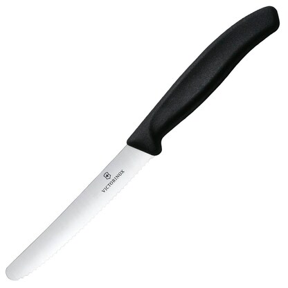 Artikelbild 2 für VICTORINOX Frühstücksmesser silber, schwarz glänzend, poliert, Klinge: 11,0 cm, 6 St., Artikelnummer 366505